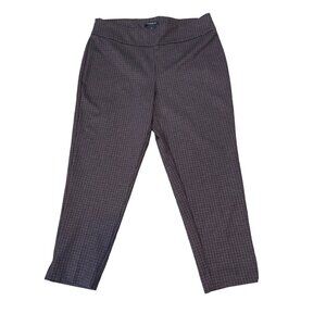 ZAC & RACHEL WOMEN'S GRAY & BURGUNDY PULL-ON DRESS PANTS SZ 2X